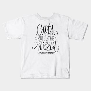 Cats Rule the World Kids T-Shirt